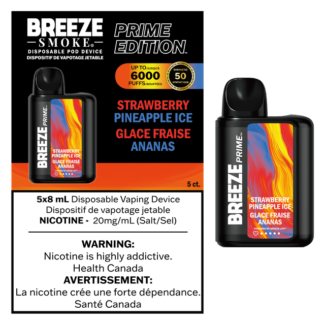 BREEZE PRIME 6000-STRAWBERRY PINEAPPLE ICE S50 (DU)