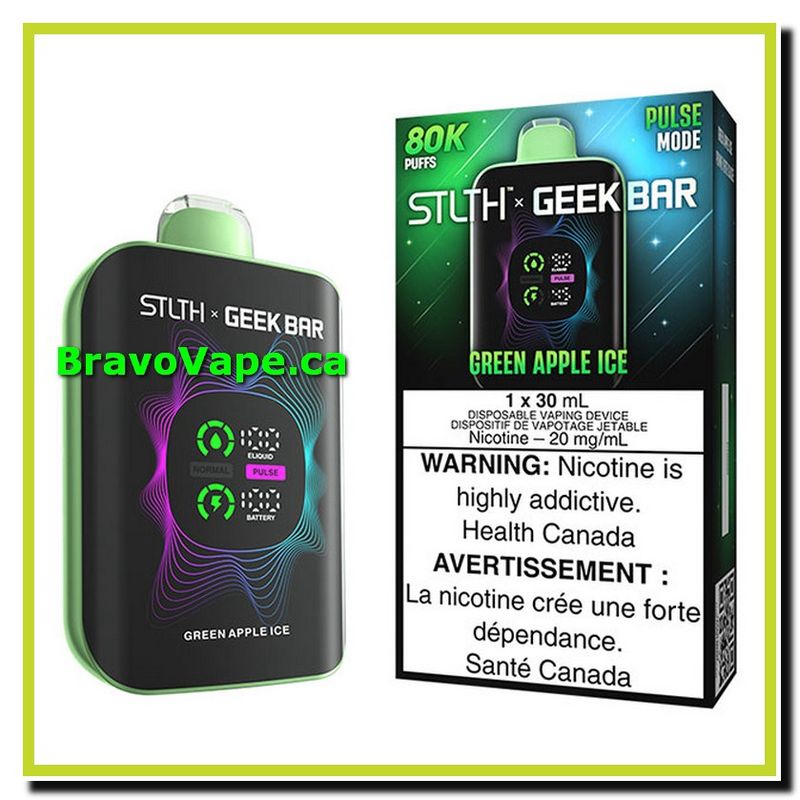 STLTH X GEEK BAR 80K-GREEN APPLE ICE