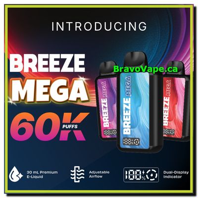 BREEZE MEGA 60K (30ml) Disposable Vape | Bravo Vape