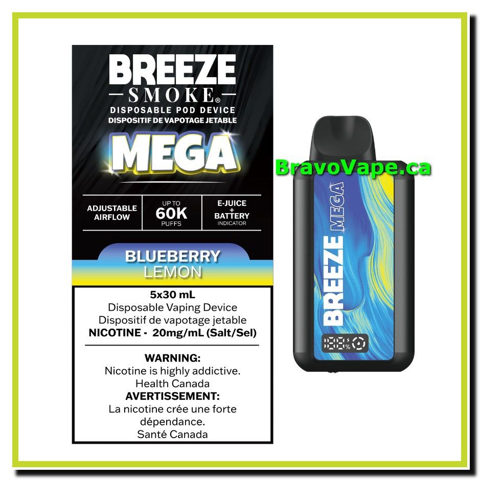 BREEZE MEGA 60K (ON)-BLUEBERRY LEMON