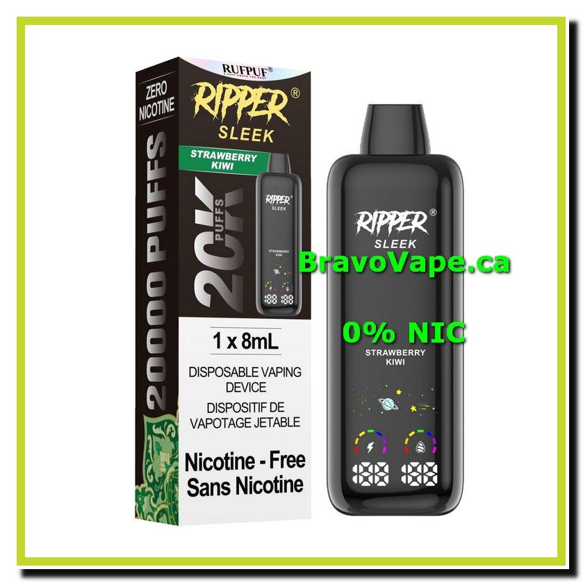 RIPPER SLEEK 0% (8ml) Zero Nic-STRAWBERRY KIWI