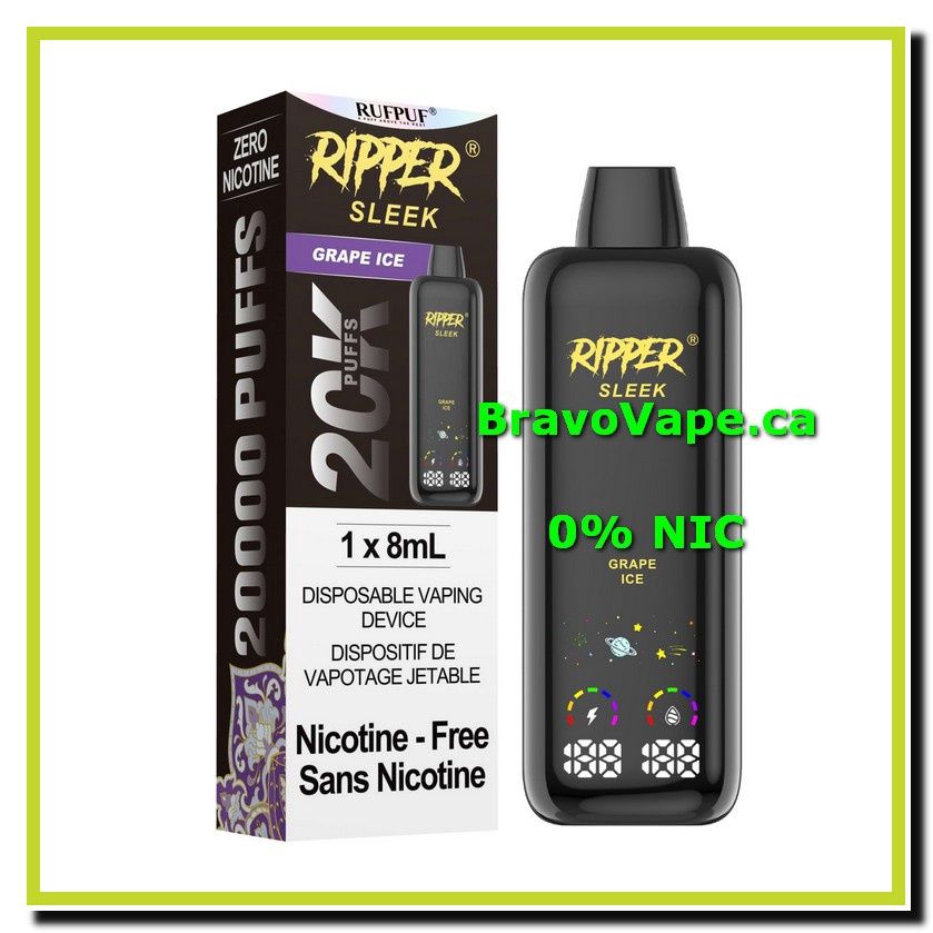 RIPPER SLEEK 0% (8ml) Zero Nic-GRAPE ICE