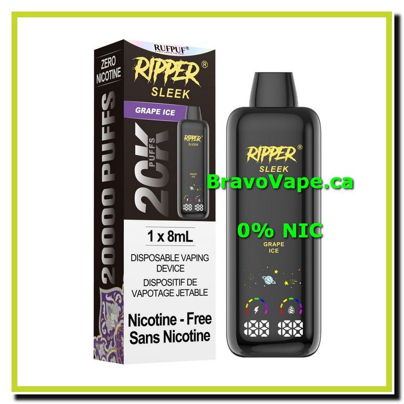 RIPPER SLEEK 0% (8ml) Zero Nic-GRAPE ICE
