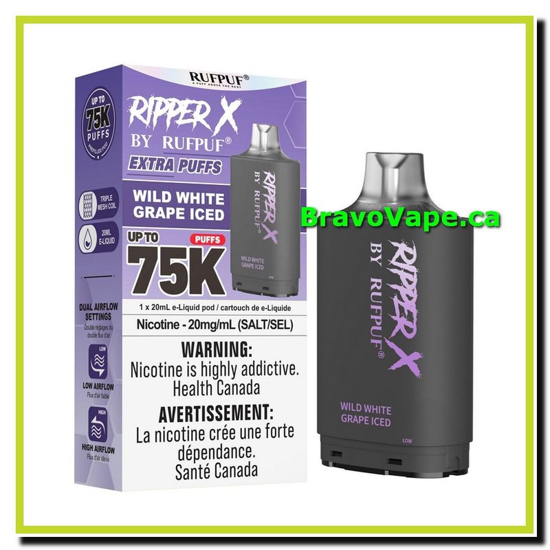 RIPPER X 75K-WILD WHITE GRAPE ICED (ON)
