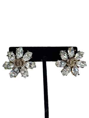 Chanel Vintage Large Flower Earrings