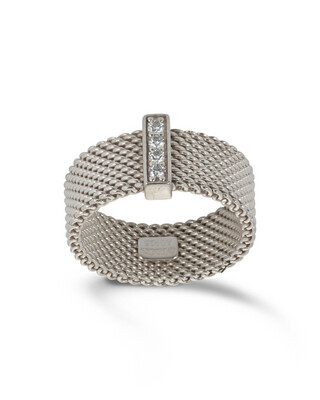 Tiffany & Co. Somerset Band with Diamonds Sterling Silver