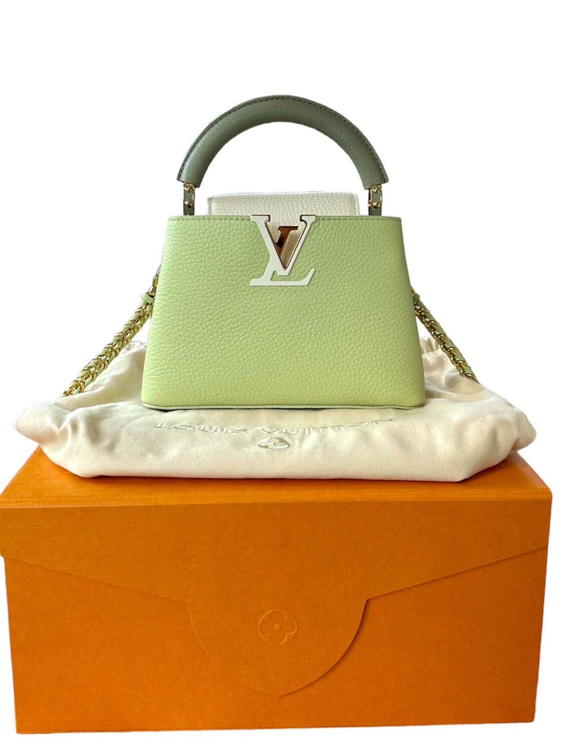 Louis Vuitton Taurillon Mini Capucines Vert Noto Green