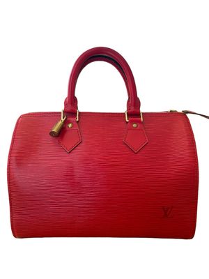 Louis Vuitton Epi Speedy 25 Castillan Red