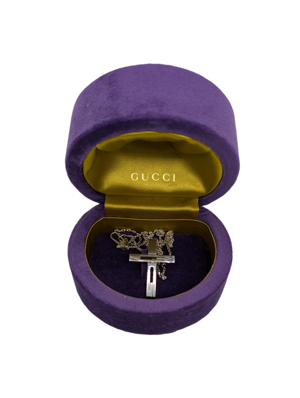 Gucci Silver Cross Necklace