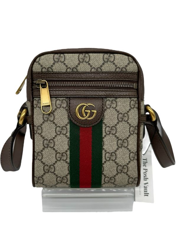 Gucci Ophidia Mini Monogrammed Coated-Canvas