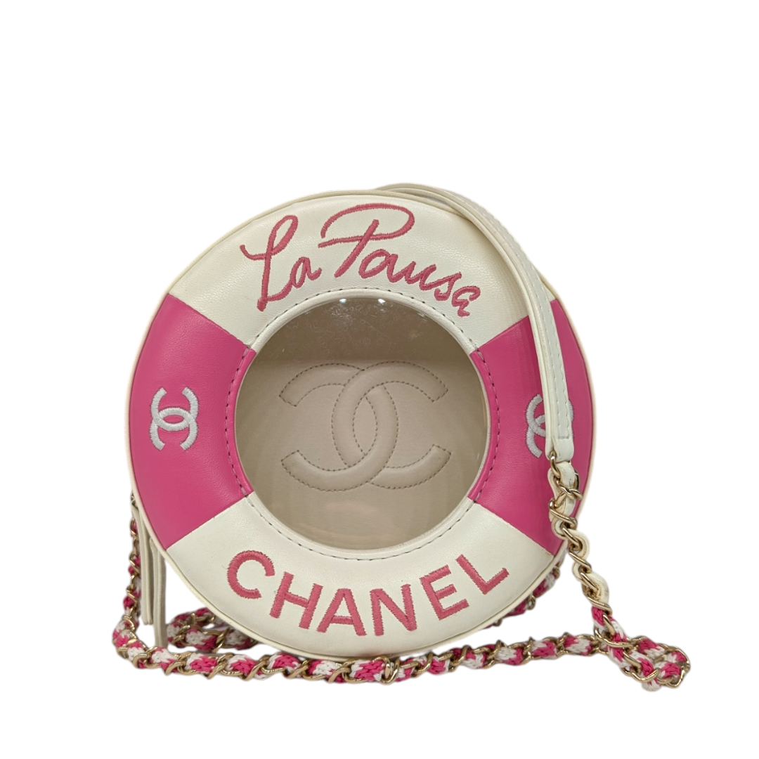 Chanel Lambskin Coco Lifesaver Round Bag