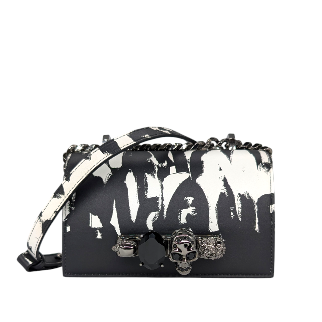 Alexander McQueen Graffiti Skull Knuckle Crossbody