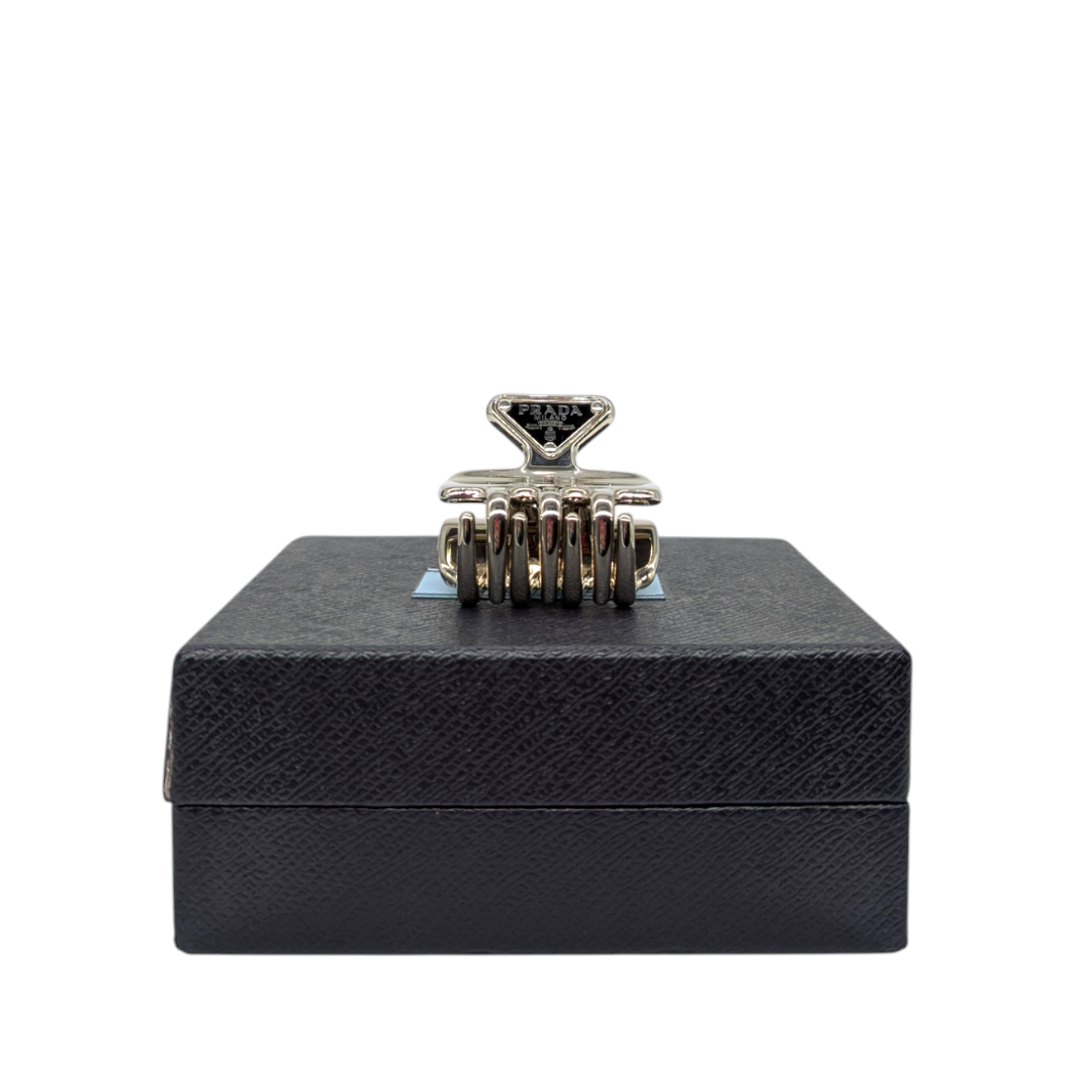Prada Logo Metal Claw Hair Clip