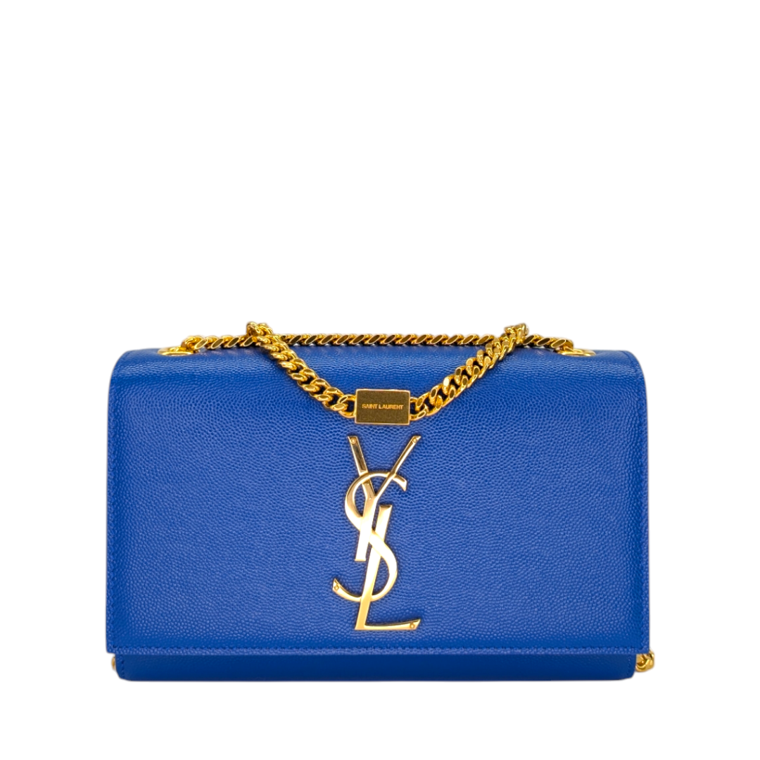 Saint Laurent Grain De Poudre Small Classic Monogram Kate Satchel