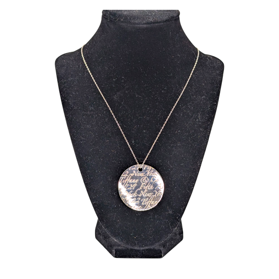 Tifany &amp; Co. Notes Round Pendant Necklace