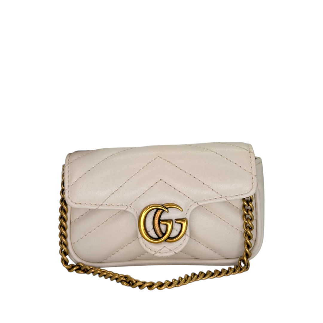 Gucci Matelasse Heart GG Marmont 2.0 Coin Purse On Chain