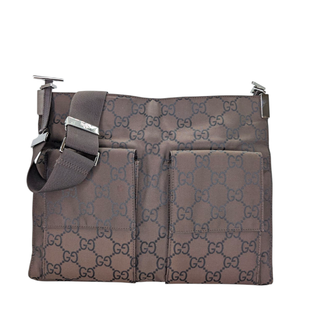 Gucci GG Monogram Nylon Messenger Bag