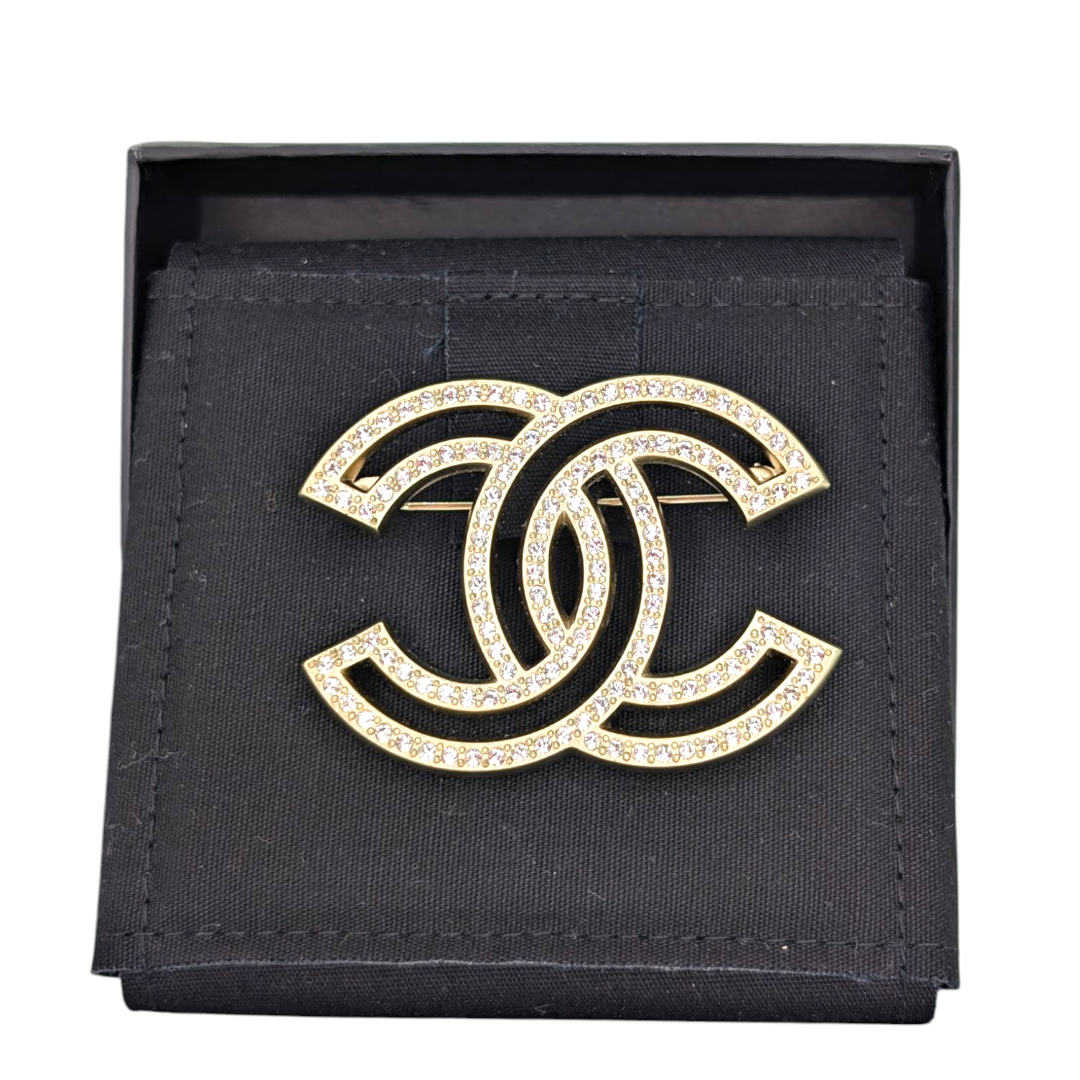 Chanel  Crystal CC Broach
