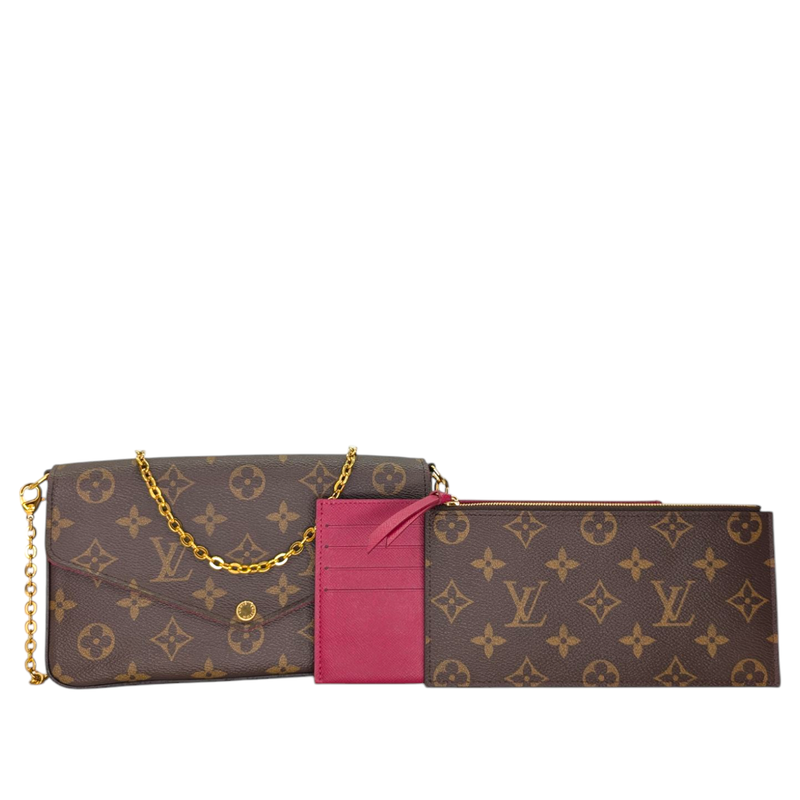 Louis Vuitton  Monogram Pochette Felicie Chain Wallet