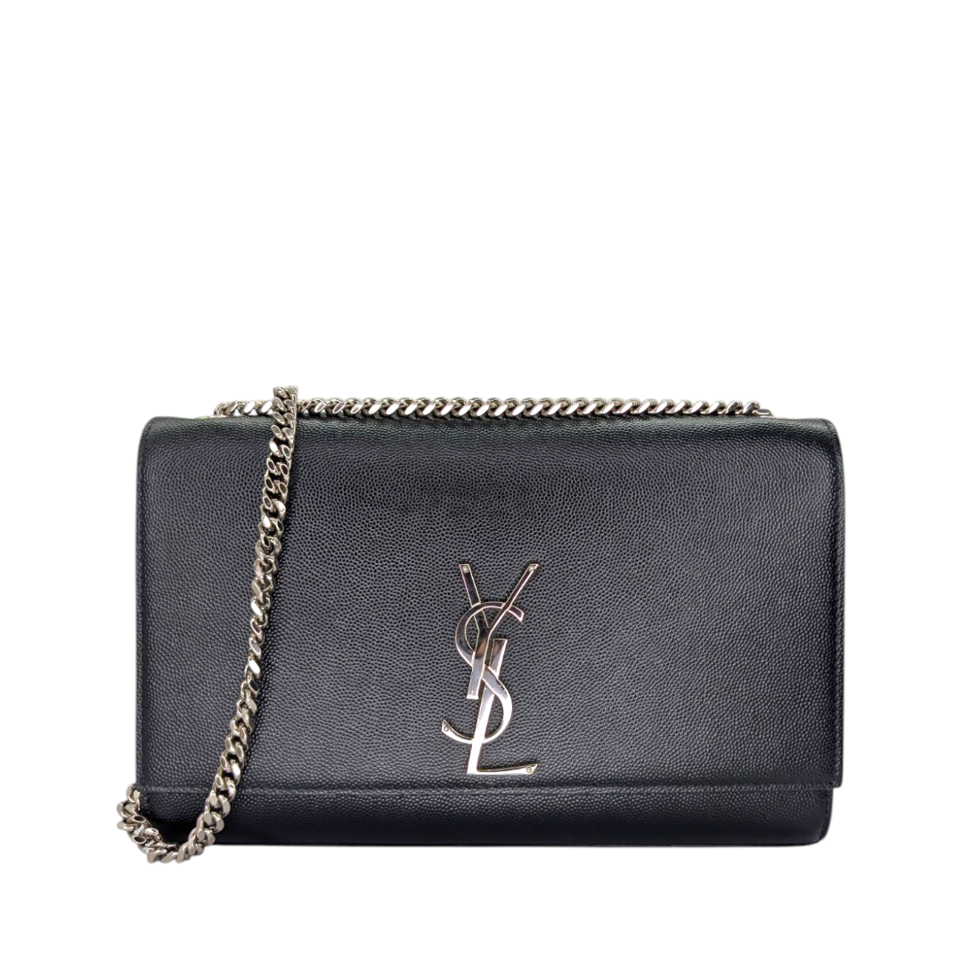 Saint Laurent  Grain De Poudre Medium Classic Monogram Kate Satchel