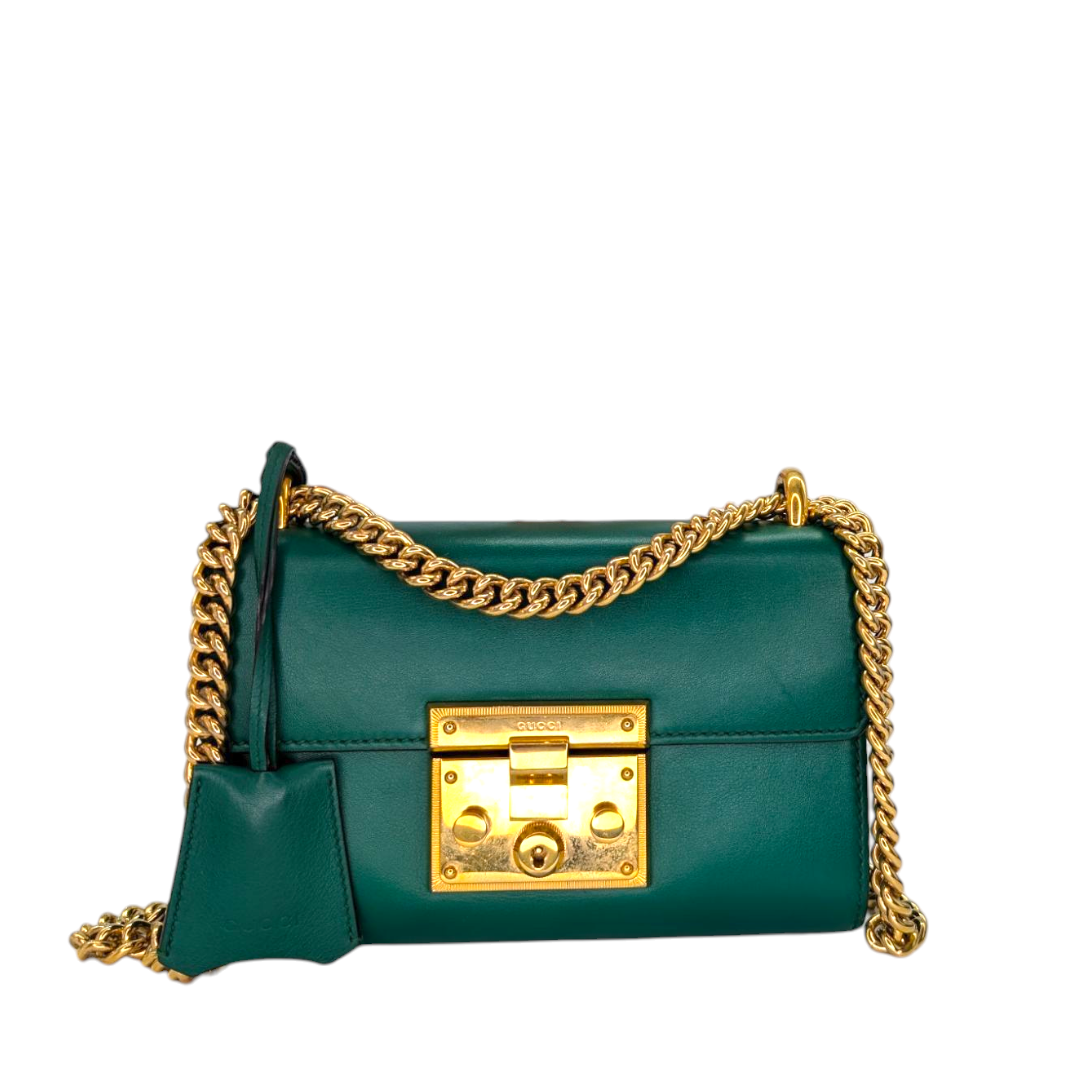 Gucci  Calfskin Small Padlock Shoulder Bag