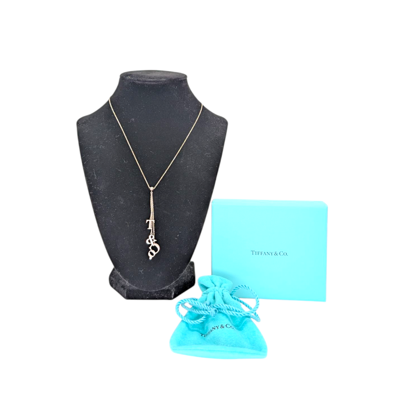 Tiffany  Sterling Silver Letters Lariat Necklace