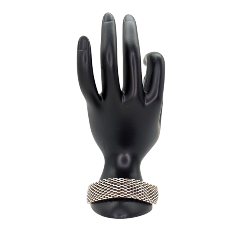 Tiffany  Sterling Silver Wide Somerset Mesh Bracelet