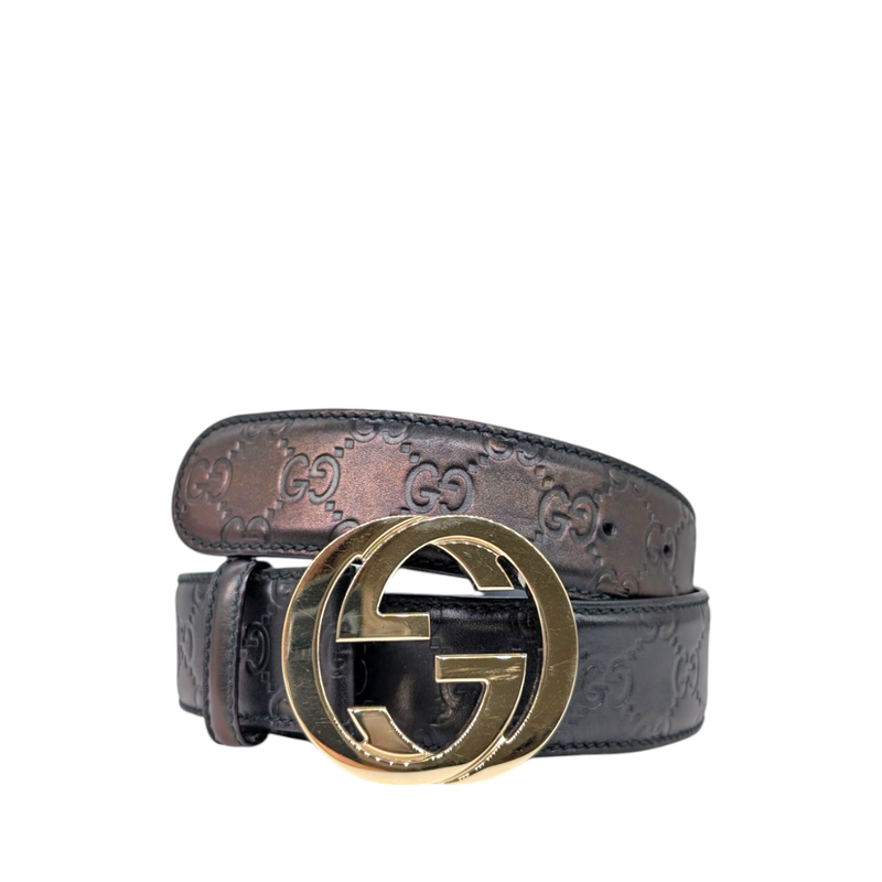 Gucci  Guccissima Interlocking G Belt