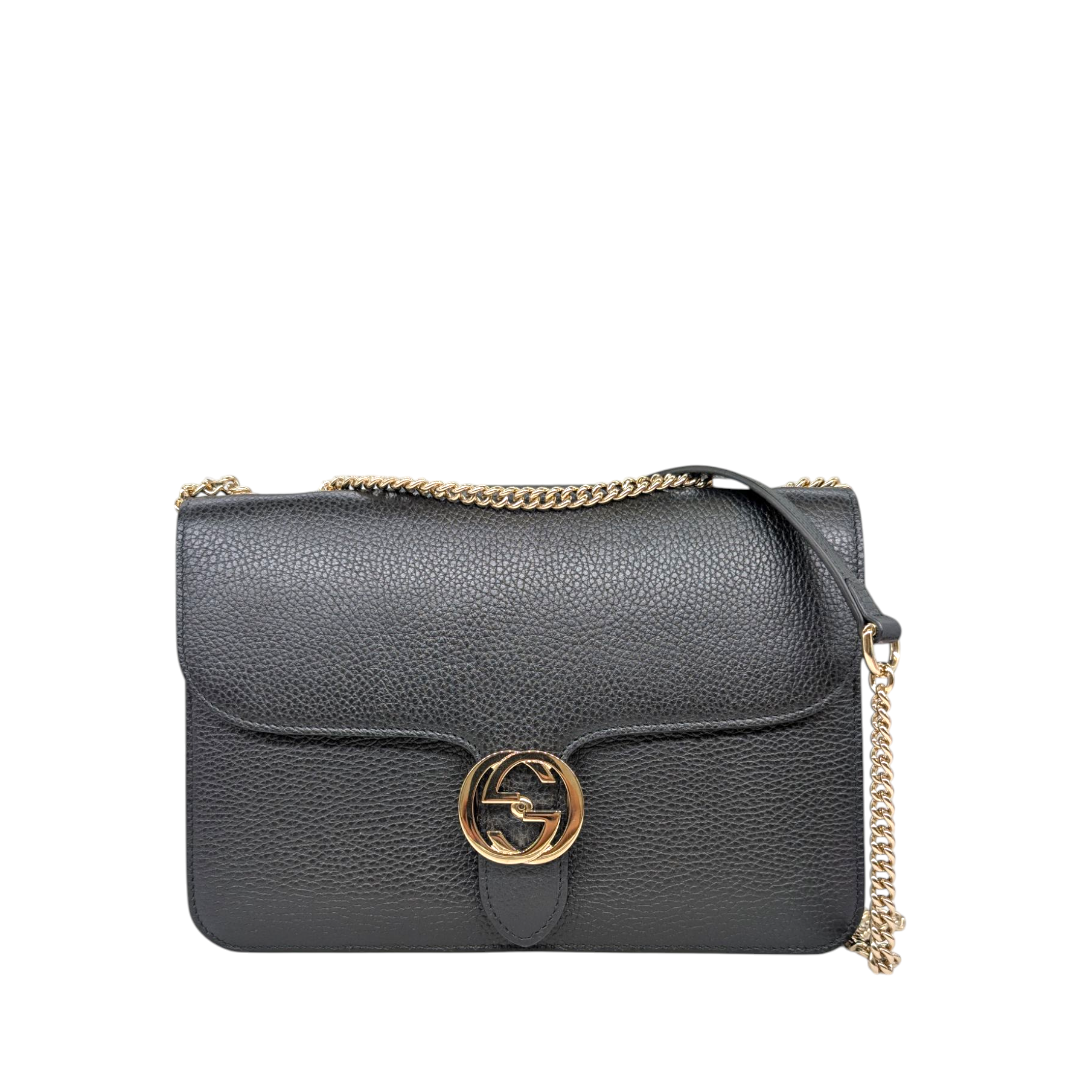 Gucci Dollar Calfskin Interlocking G Shoulder Bag