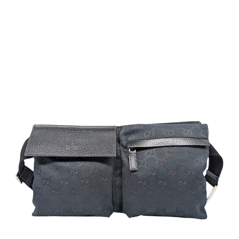 Gucci GG Monogram Double Pocket Belt Bag