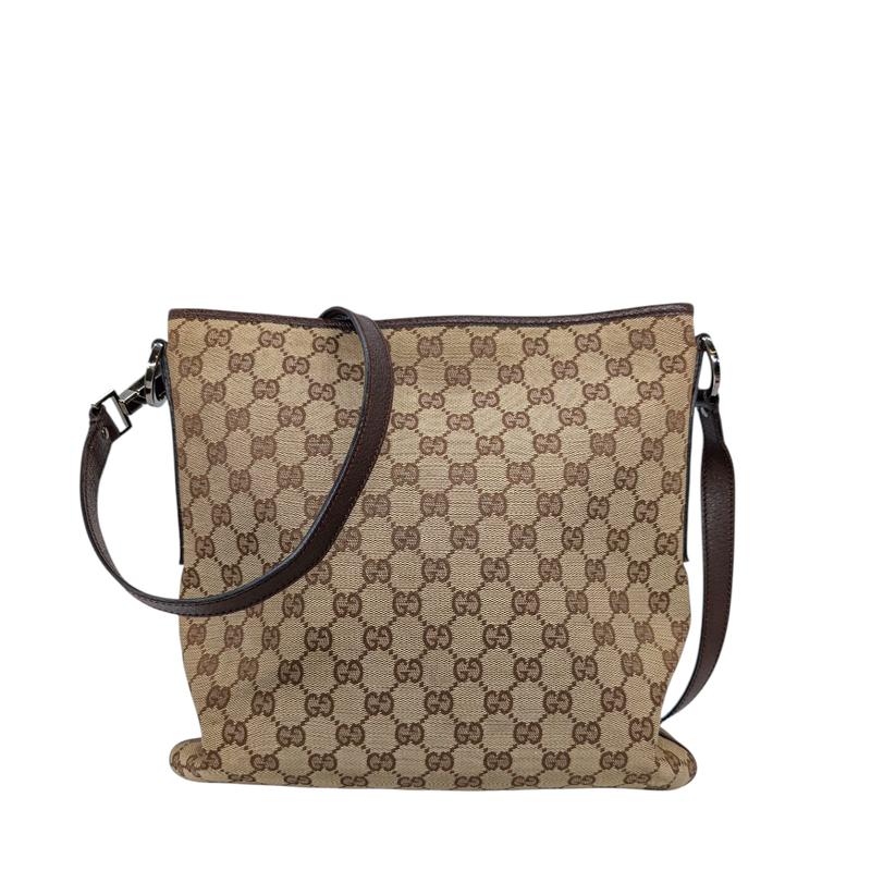 Gucci  Monogram Flat Messenger Bag