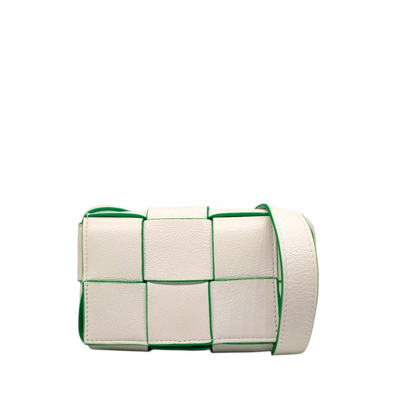Bottega Veneta  Buffalo Maxi Intrecciato Bicolor Extra Mini Cassette Crossbody Bag