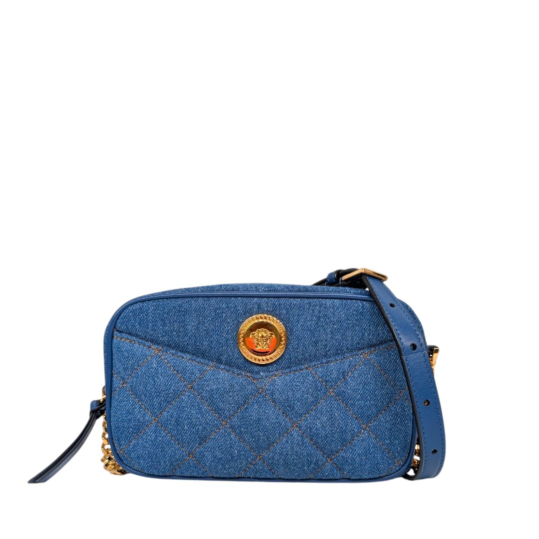Versace  Denim Quilted La Medusa Camera