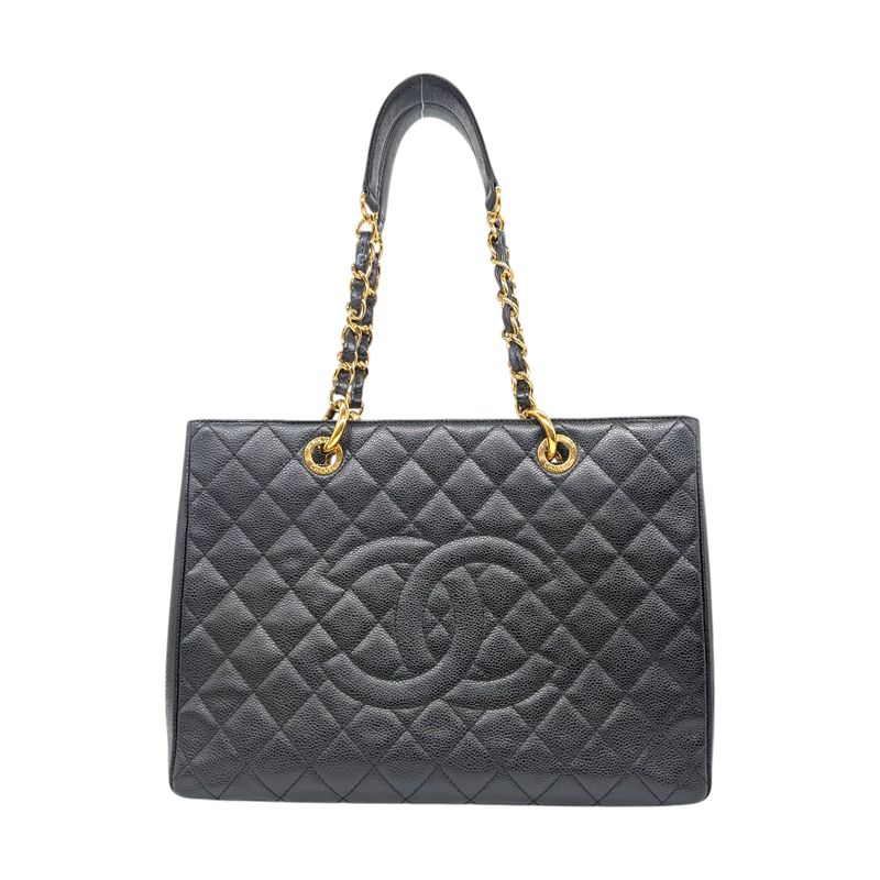 Chanel  Caviar Quilted Grand Shopping Tote Gold