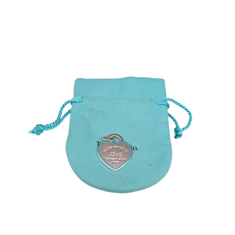 Tiffany  Sterling Silver Enamel Return to Tiffany Heart Tag Charm