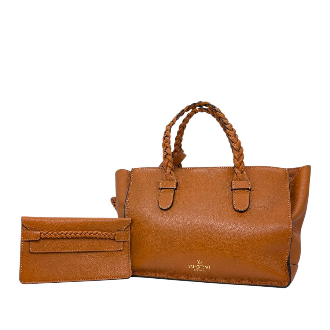 Valentino Garavani Grained Calfskin &quot;To Be Cool&quot; Leather Tote Bag