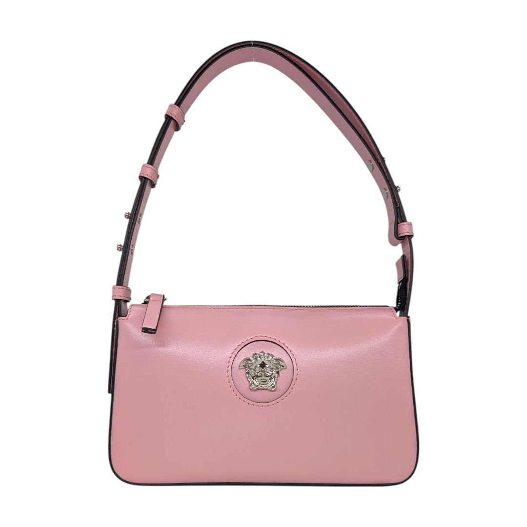 Versace La Medusa Pink Leather Shoulder Bag