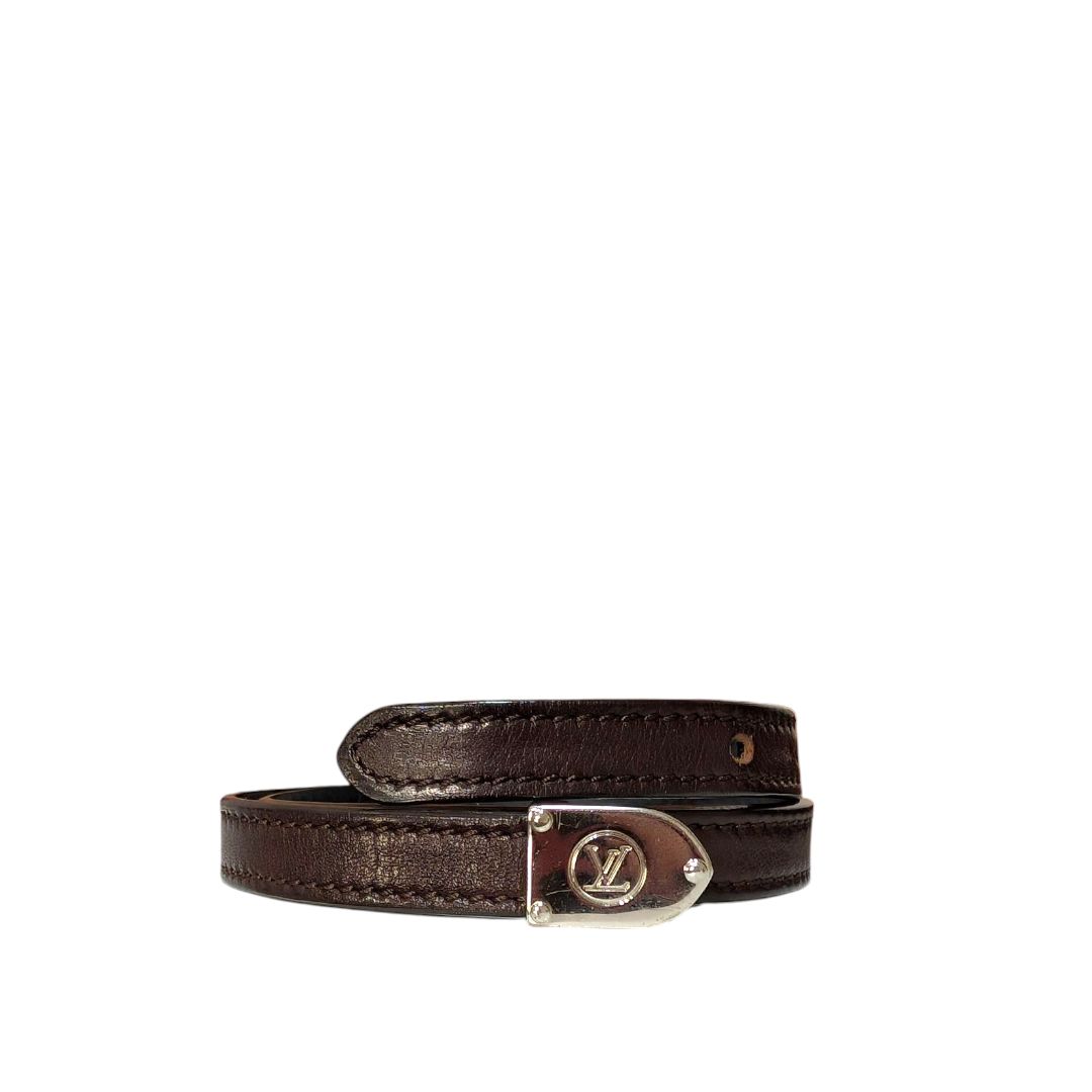 Louis Vuitton LV Circle Leather Double Wrap Bracelet