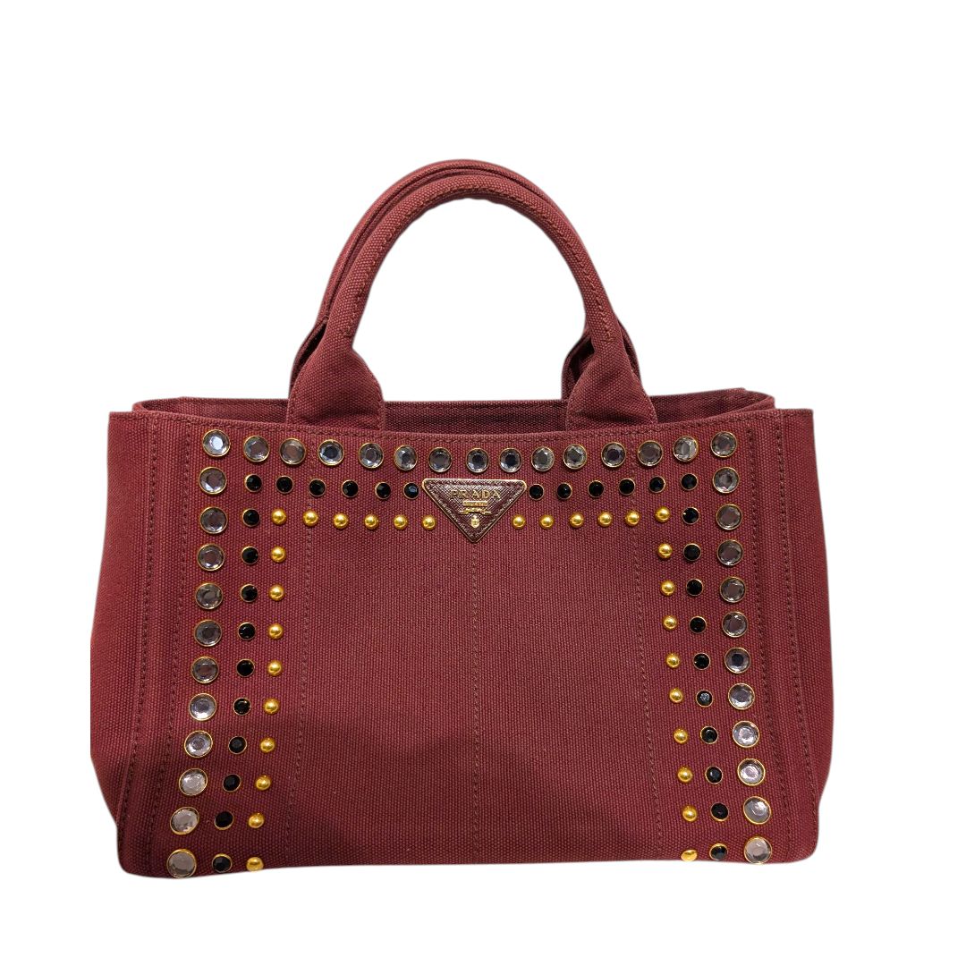 Prada Canapa Small Amaranto Down Payment