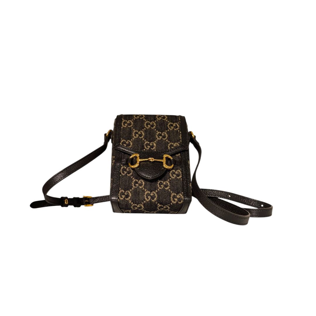 Gucci GG Denim 1955 Mini Horsebit