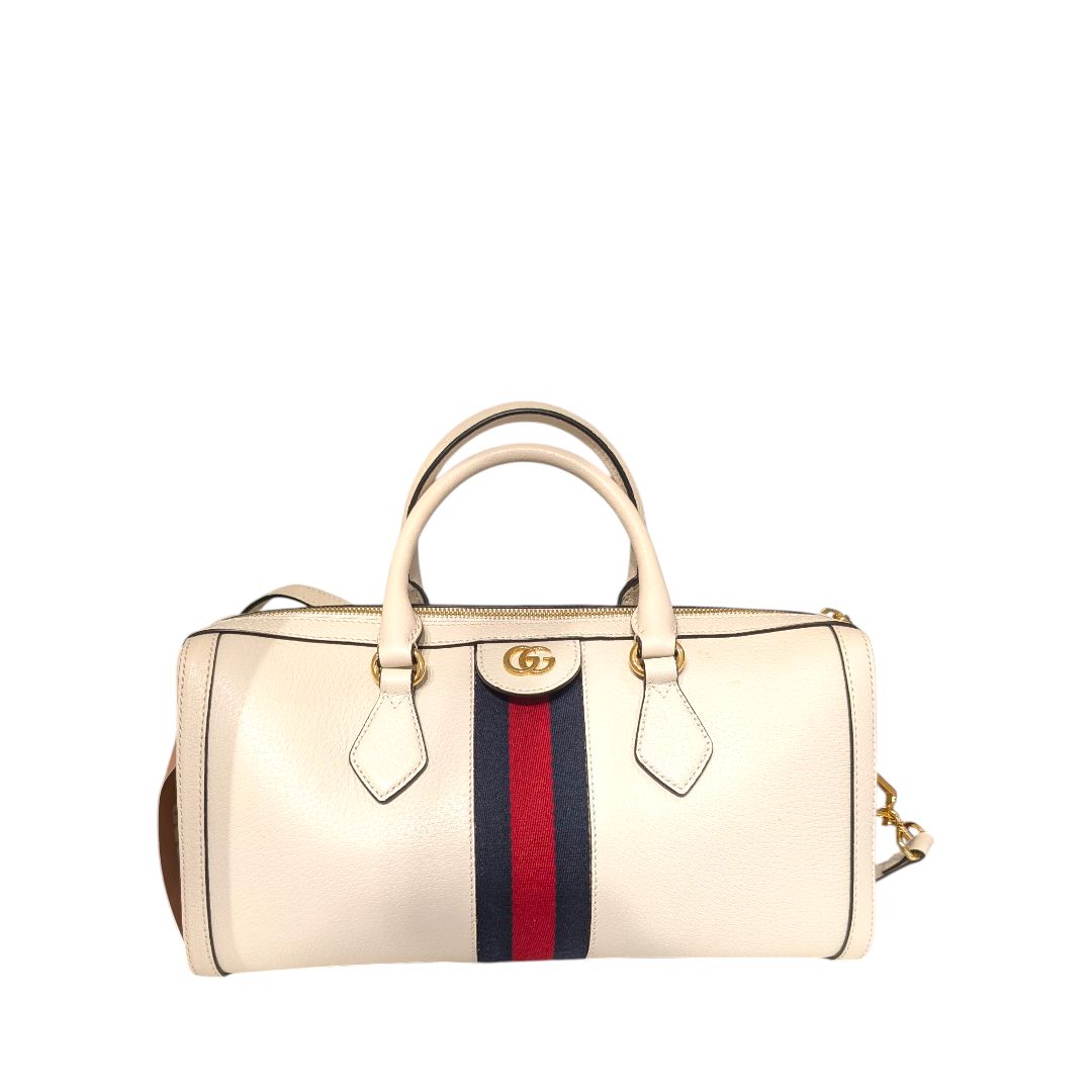 Gucci Ophidia Leather Boston Bag