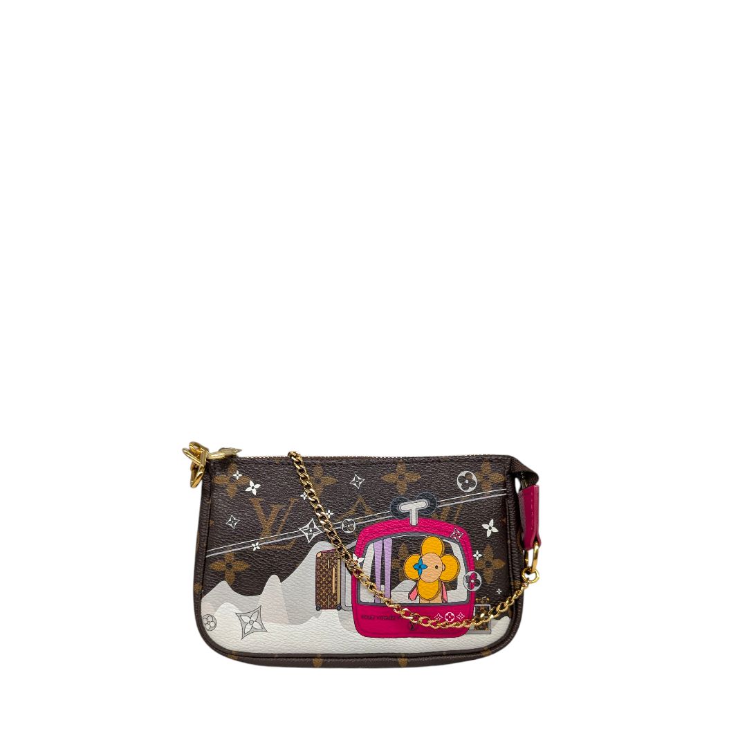 LV Monogram Ski Pochette with custom strap