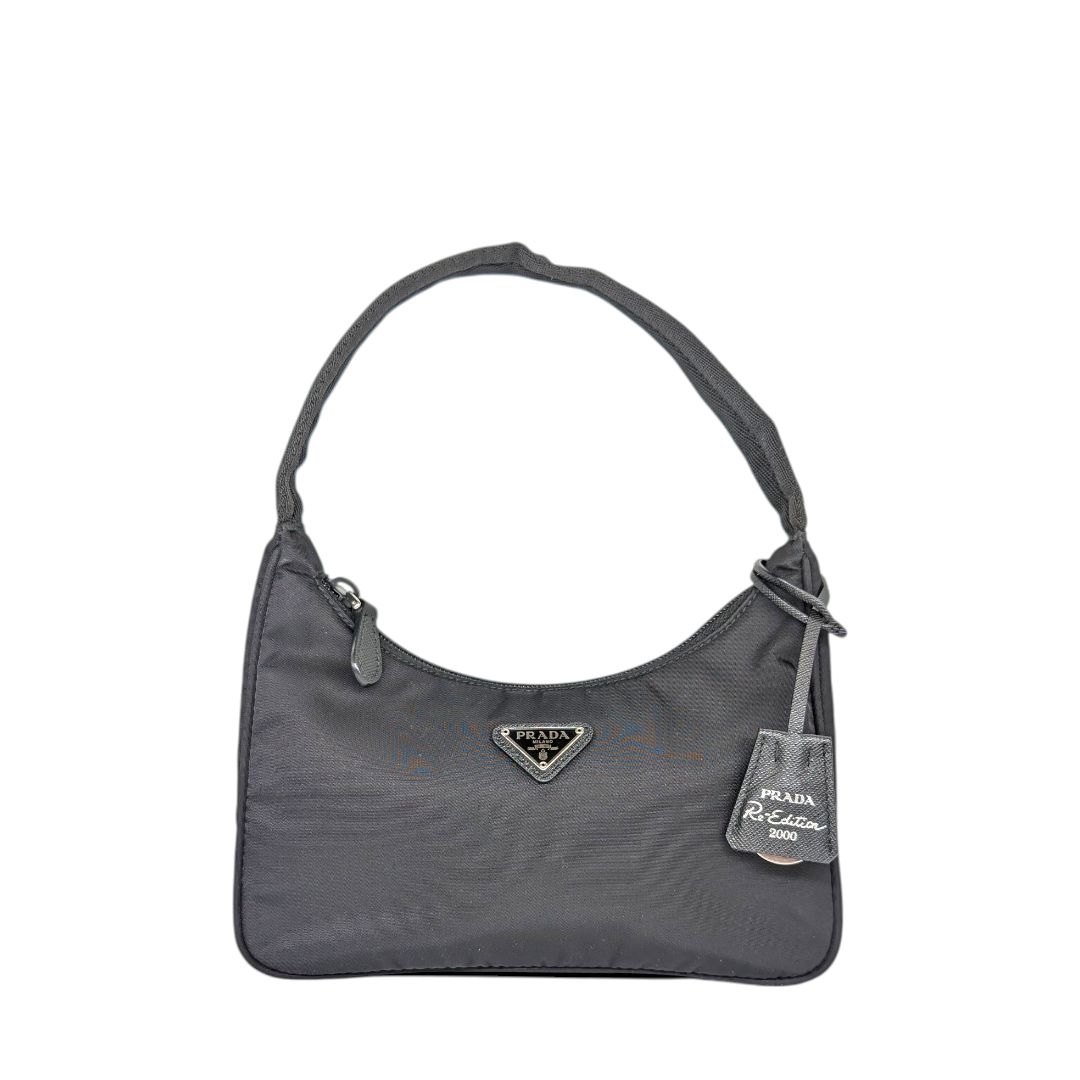 Prada Re-edition Nylon Black Cloth Strap
