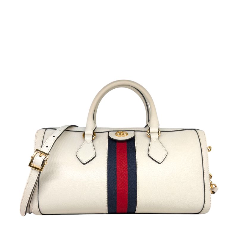 Gucci Ophidia Leather Boston Bag