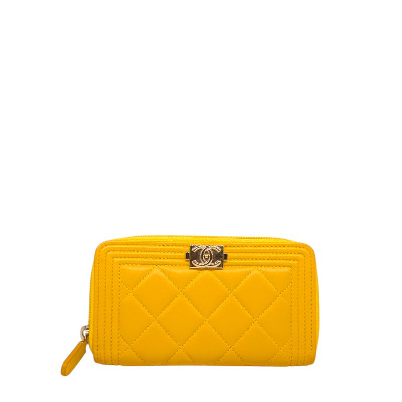 Chanel Boy Zip Around Wallet