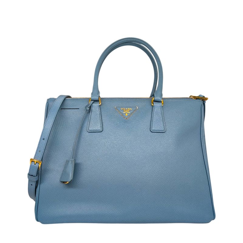 Prada  Saffiano Lux Small Double Zip Tote