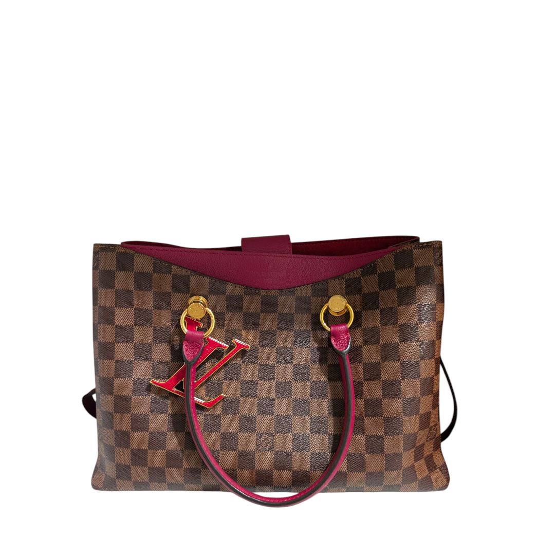 Louis Vuitton Damier Ebene Riverside Lie De Vin