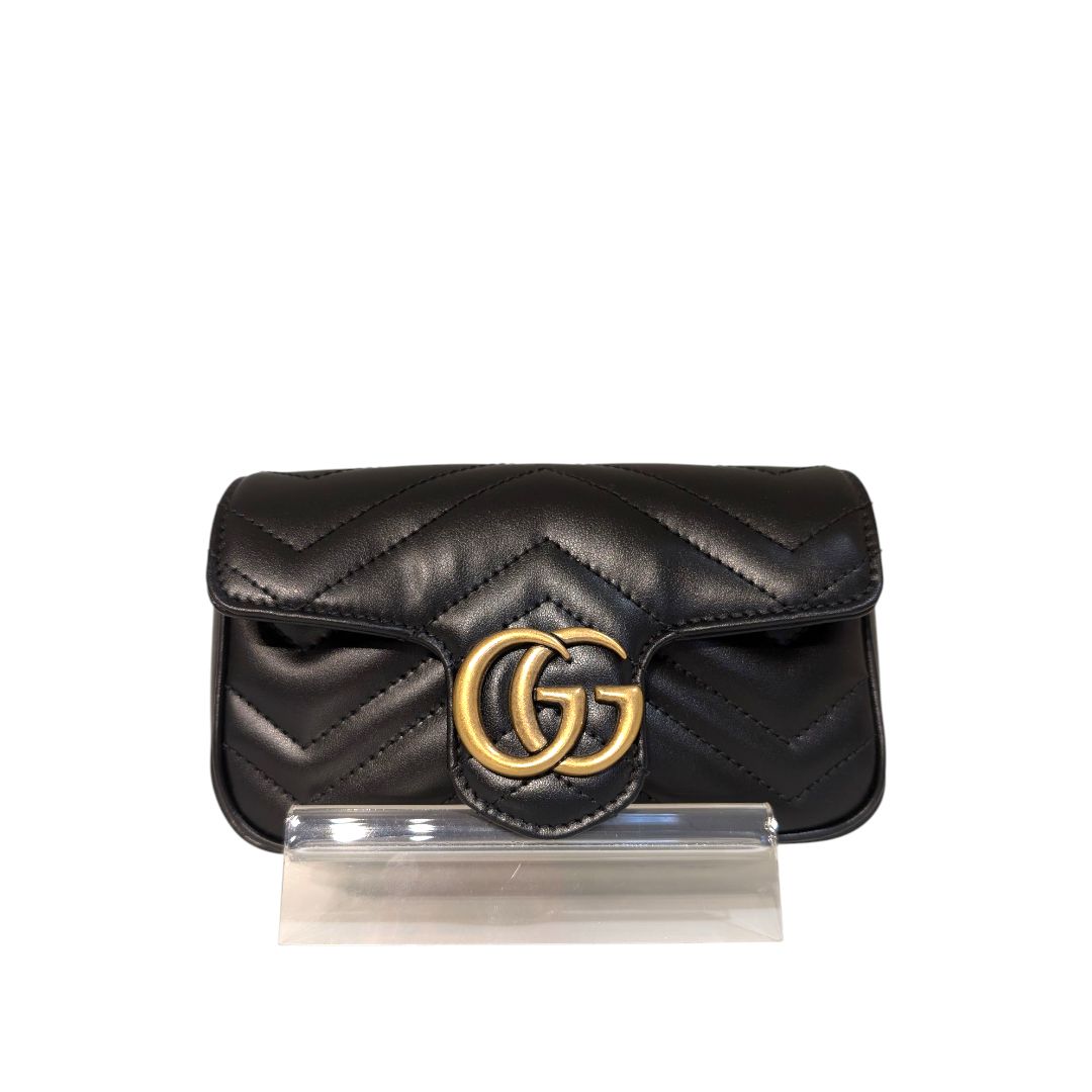 Gucci Matelasse Super Mini GG Marmont Shoulder Bag