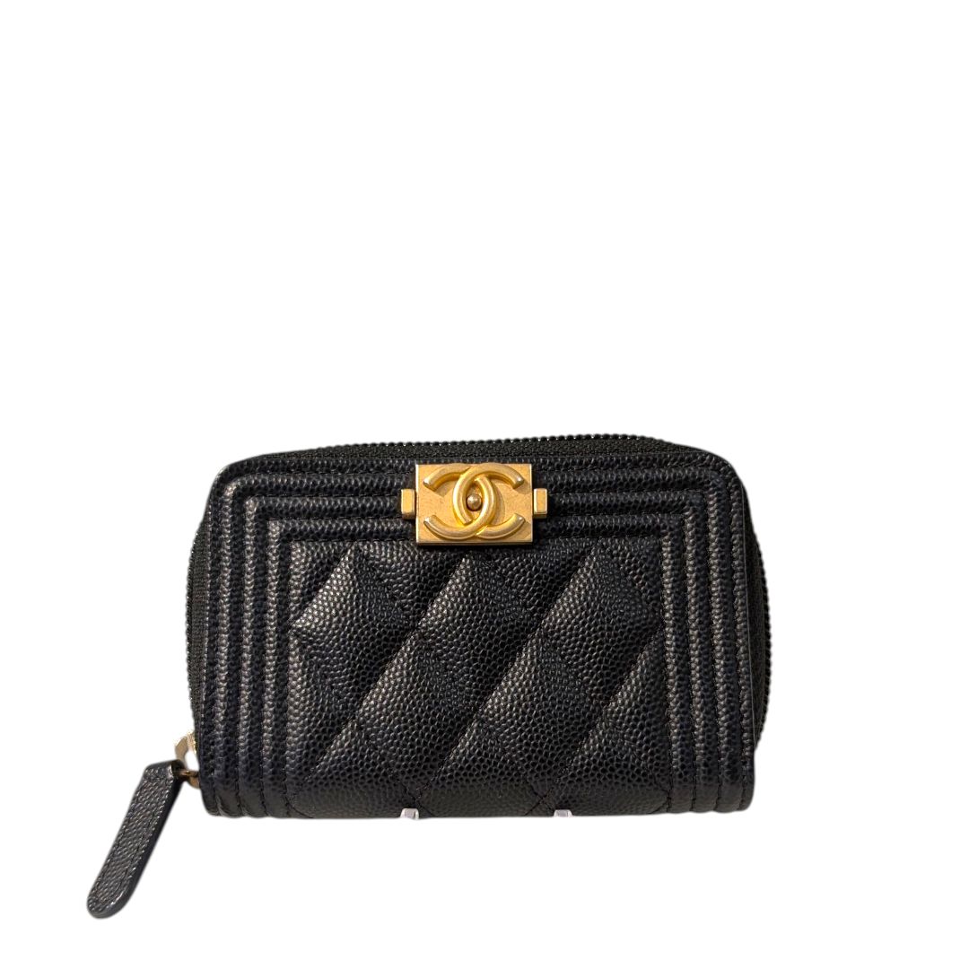 Chanel Small Boy Zip Around Wallet