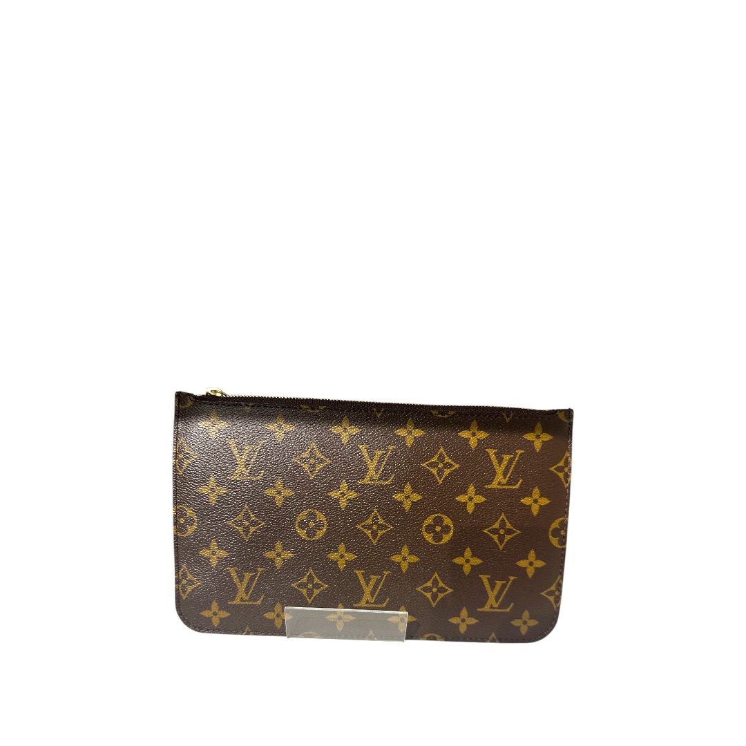 Louis Vuitton Monogram Neverfull Pochette (Tan Interior)